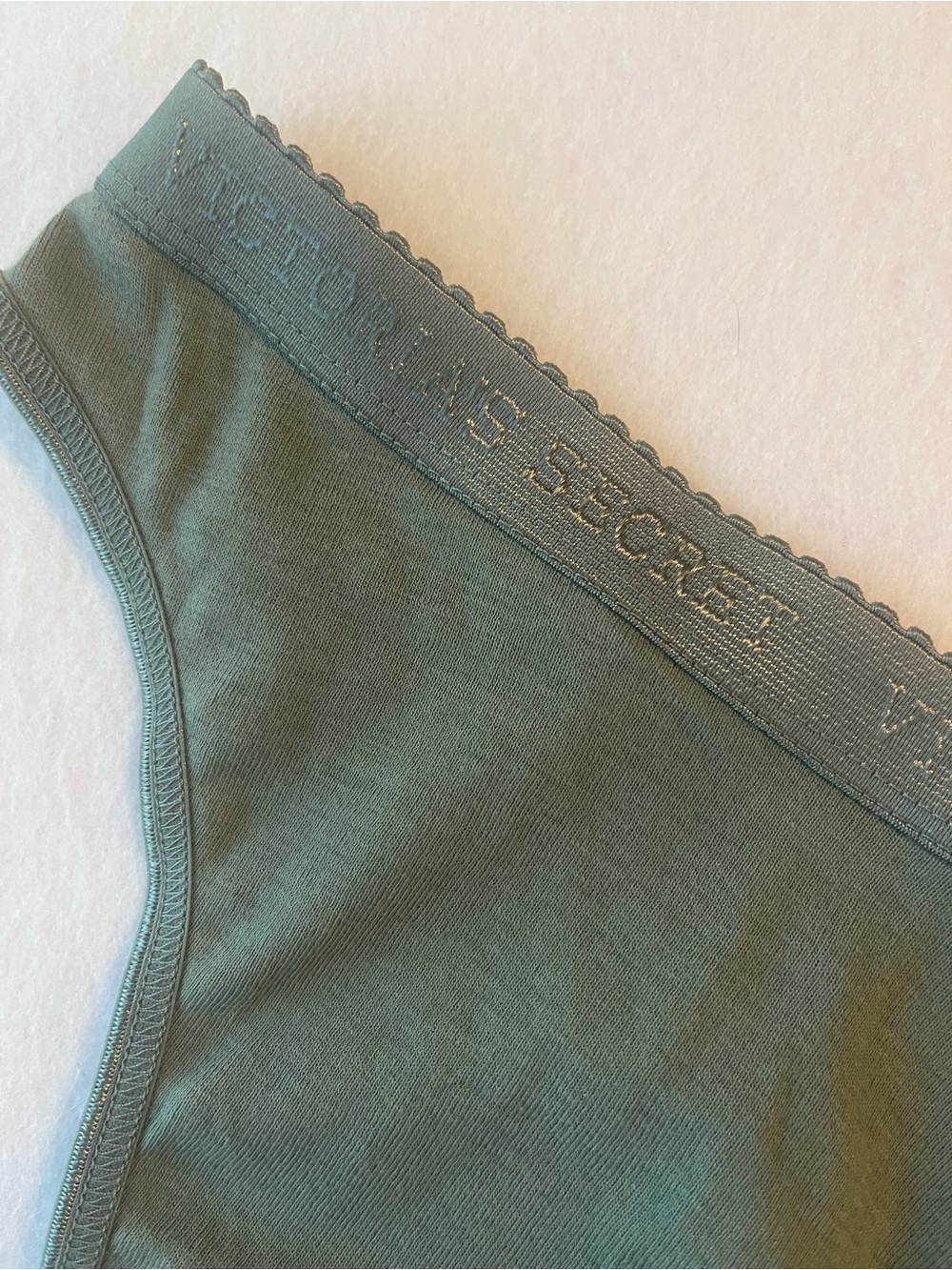 Victoria's Secret Olive Green Cotton Thong - Picture 5 of 6